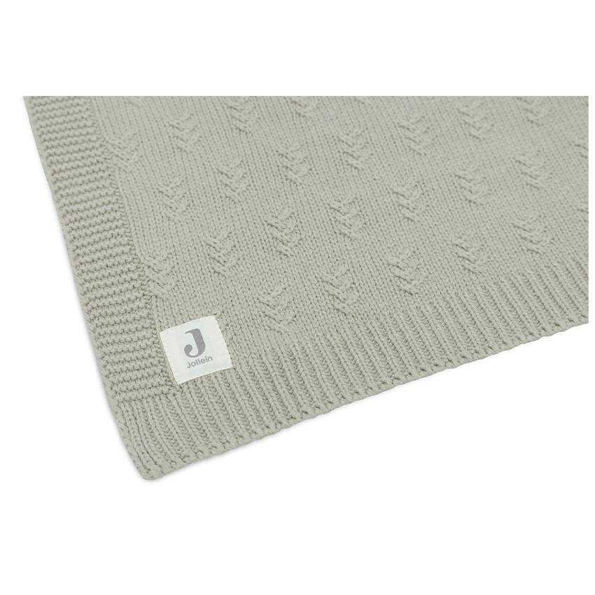 Couverture berceau Grain Knit 75x100 cm - Vert Olive 
