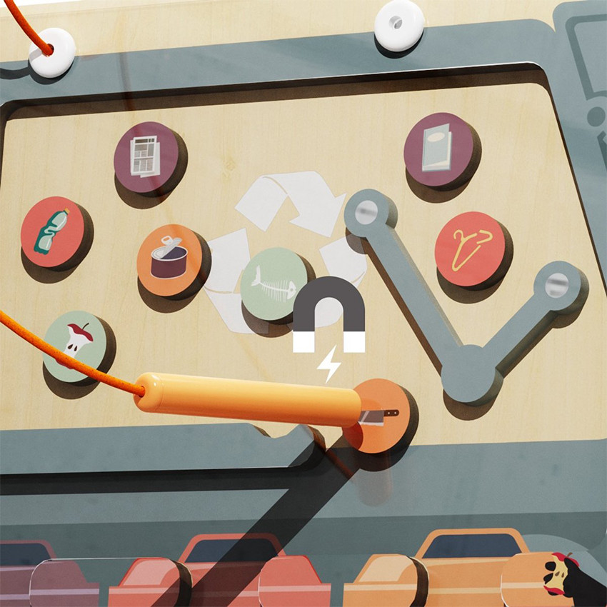 Magnetisch doolhof Afval sorteren 3jaar+ 