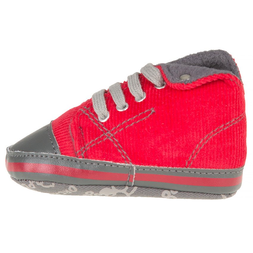 Baskets montantes avec revers et lacets 