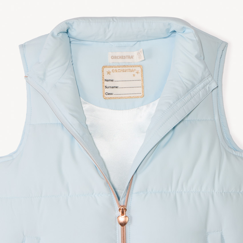 Doudoune sans manches en toile mate pour fille 