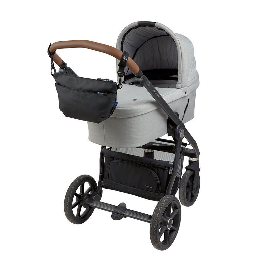 Heupluiertas organizer voor kinderwagen Zwart 