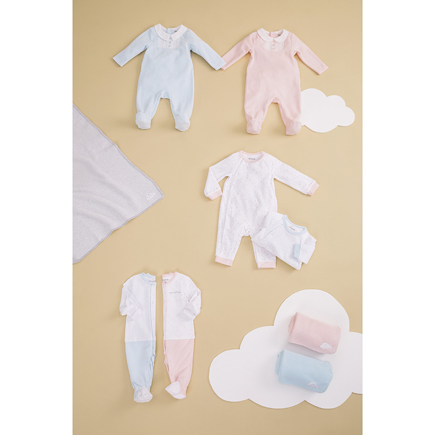 Dors-bien en coton à imprimés placés pour bébé fille 