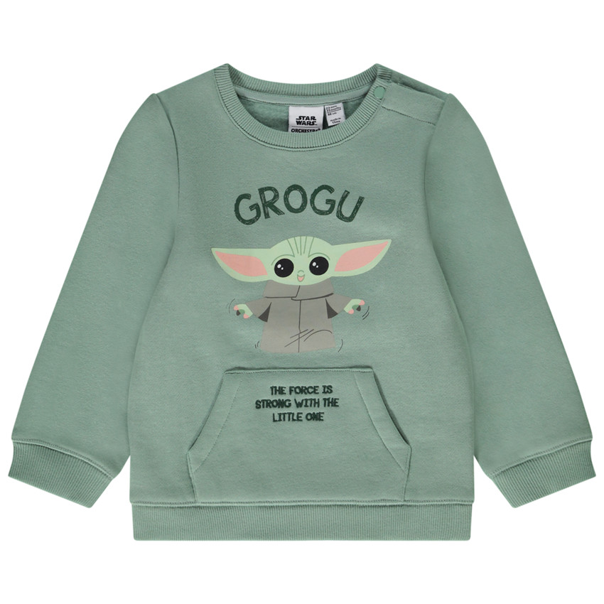 Sweatshirt in fleece print Grogu Disney voor baby jongen 