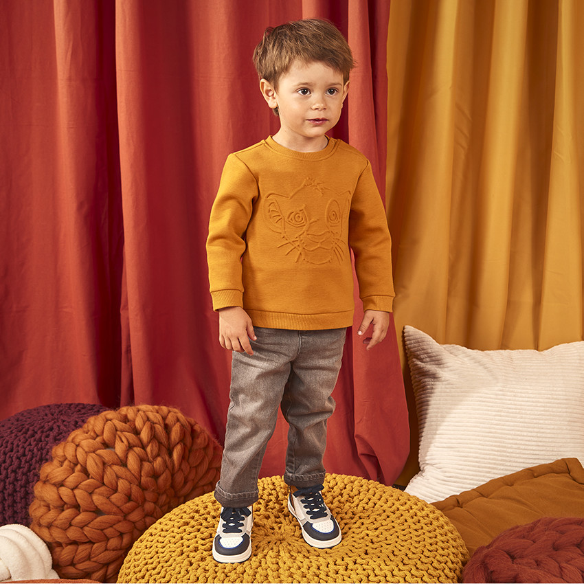 Sweatshirt met reliëfpatroon Simba Disney voor baby jongen 