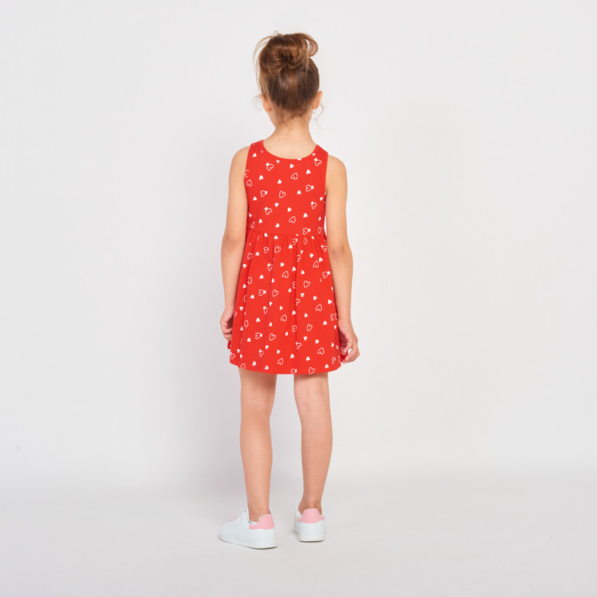 Robe sans manches imprimé fantaisie pour fille 