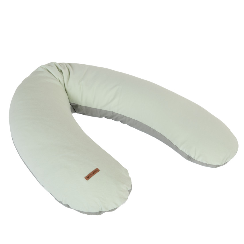 Coussin d'allaitement bicolore vert  