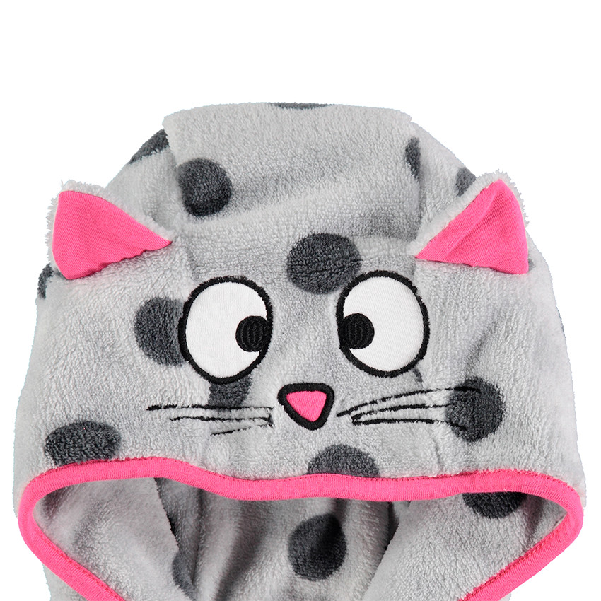 Surpyjama chat en sherpa avec oreilles en relief et poches 