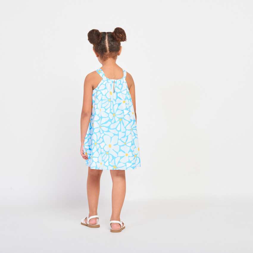 Zonder mouwen jurk met bloemen voor meisjes 