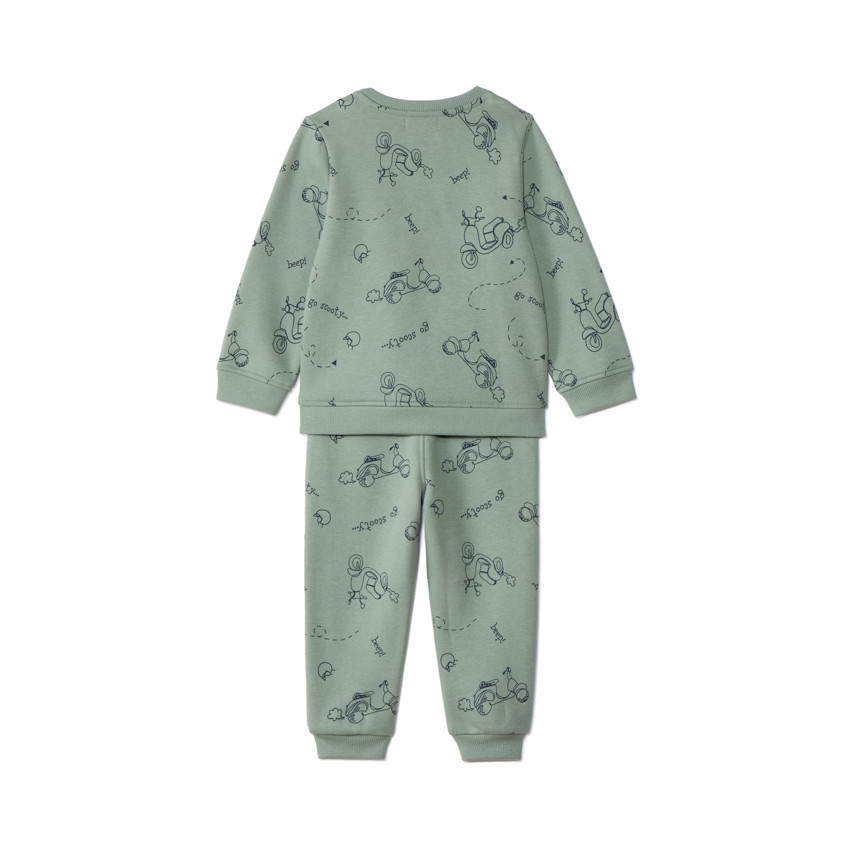 Set sweatshirt en jogging met Scoot-print voor babyjongen 