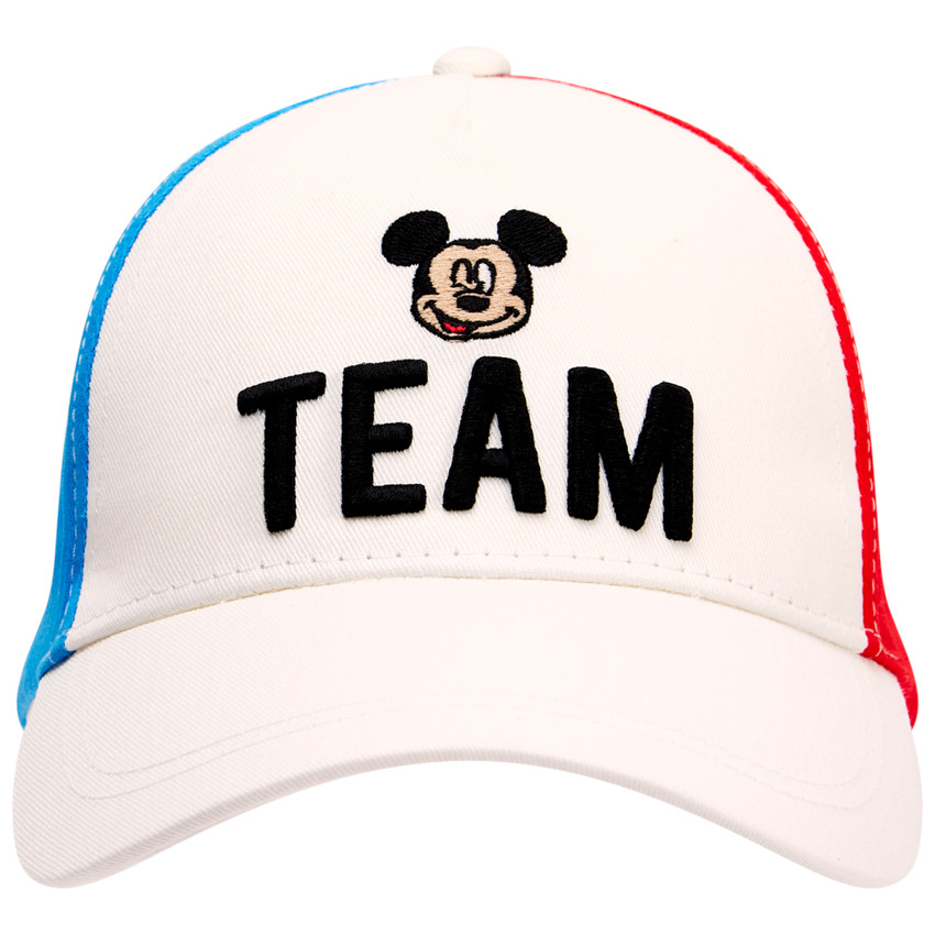 Mickey Disney tricolore pet met reliëf borduursel voor jongens 