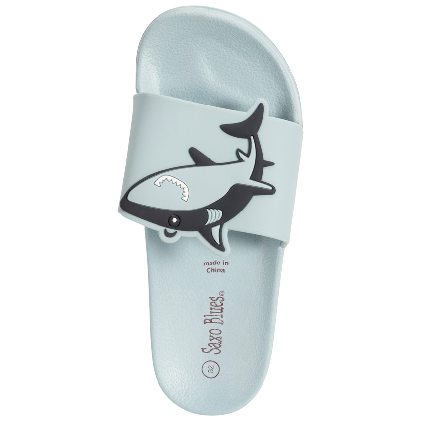 Haai-mules voor jongens met bandje naar leeftijd 