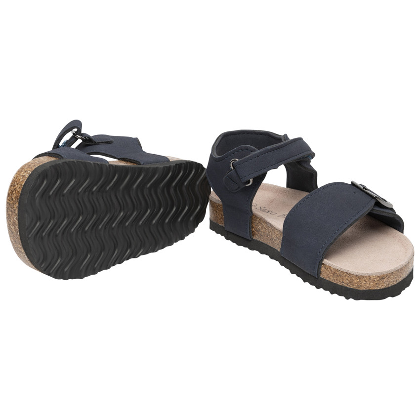 Sandales velcro et boucle bleu marine pour garçon 