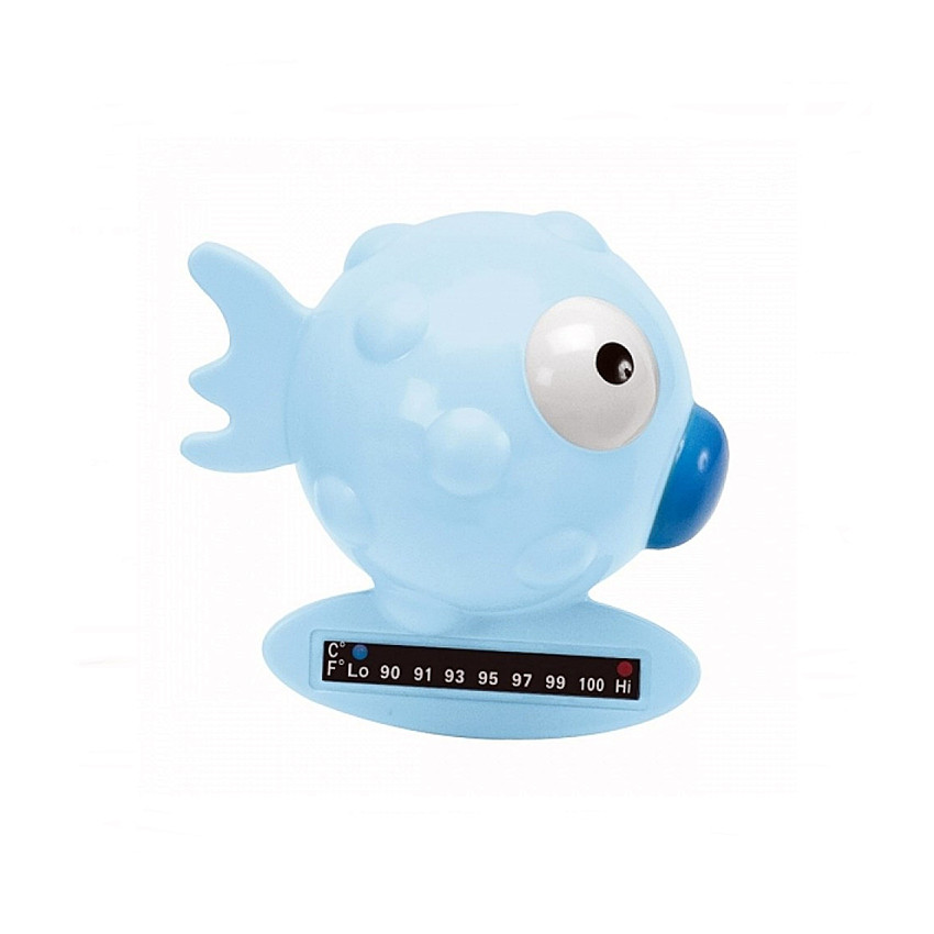Thermomètre de bain avec bande thermique - Poisson bleu 