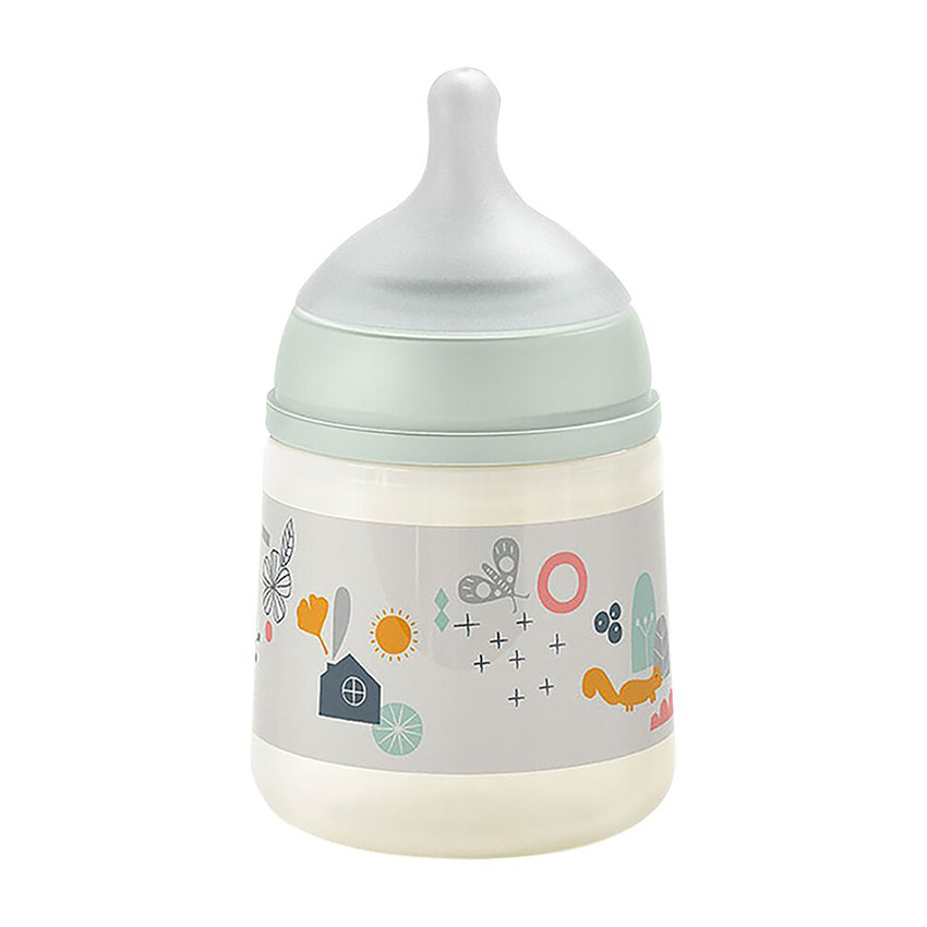 Zuigfles met symmetrische fopspeen SX Pro M 150 ml Walk in the Park Groen 
