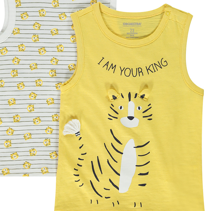 Lot de 2 débardeurs assortis pour bébé garçon 