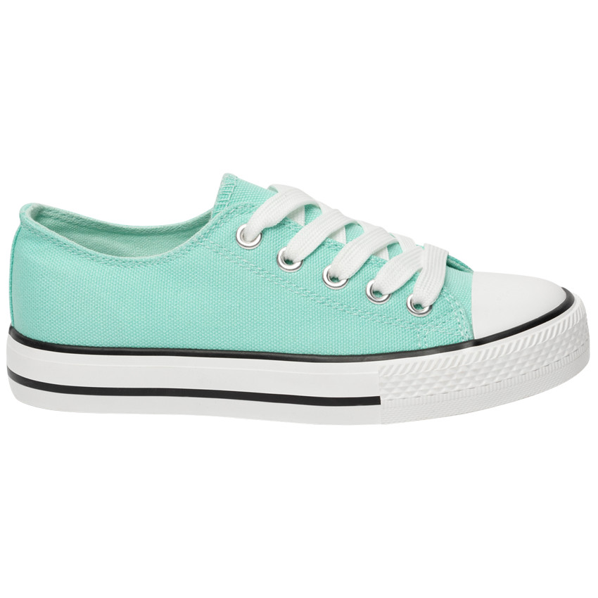 Baskets basses en toile à lacet pour fille 