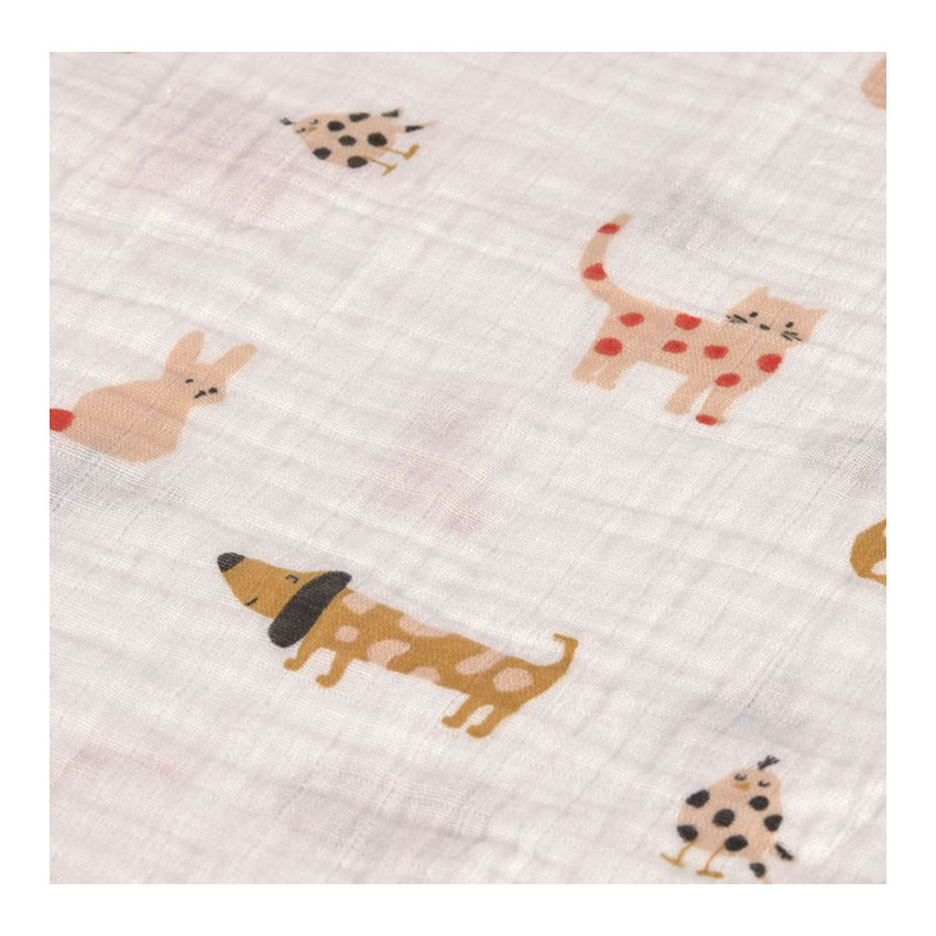 Doek Tetra Mousseline 85x85cm - Orange Spicy  