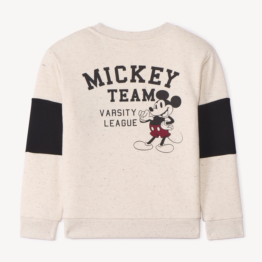 Sweatshirt in fleece met neps-effect Mickey Disney voor jongens 