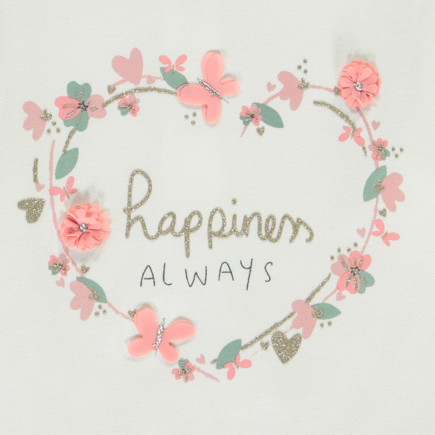 T-shirt manches longues à pétales effet 3D pour bébé fille 