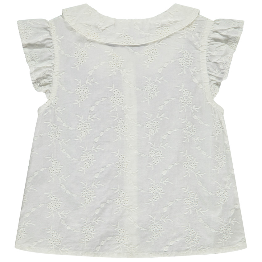 Blouse in Engels borduursel voor baby meisje 