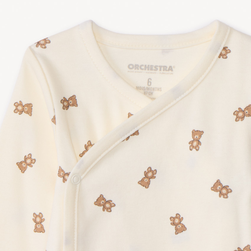 Lot de 2 bodies fantaisie ourson pour bébé  