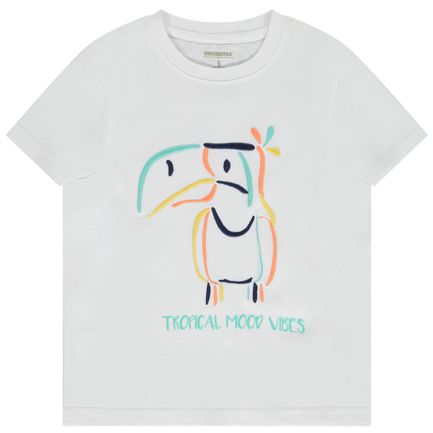 T-shirt manches courtes à broderies 3D pour garçon 