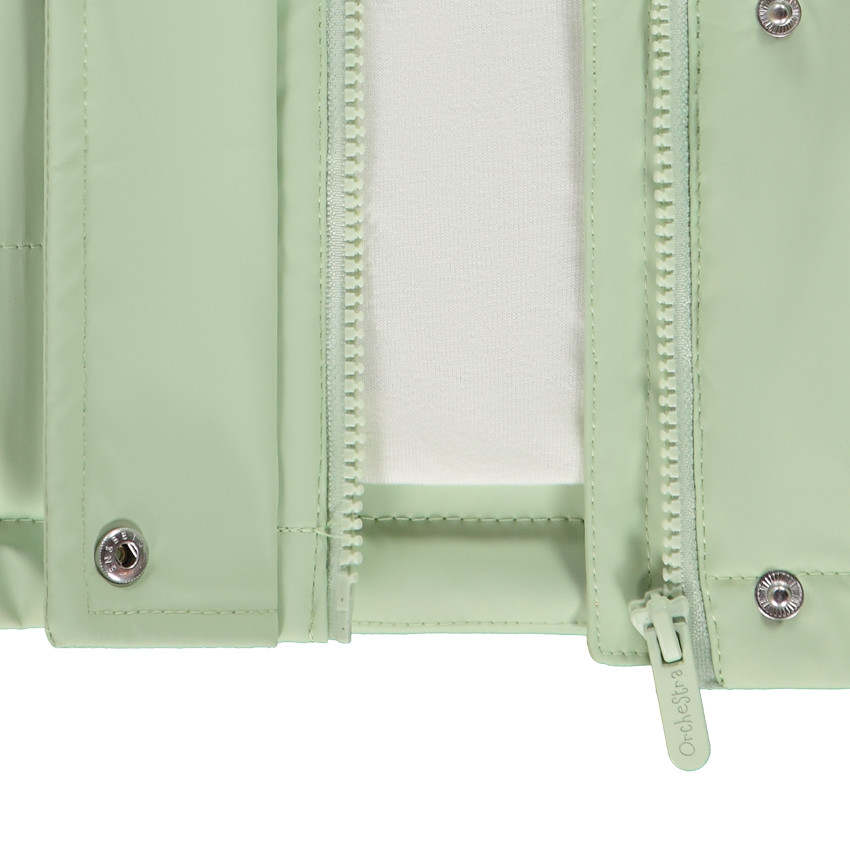 Parka gom effen waterafstotend en gewatteerd voor meisjes 