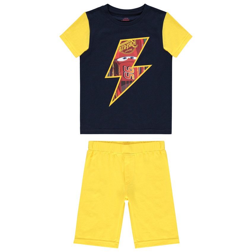 Pyjama court bicolore print Cars Disney 