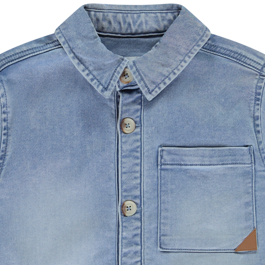 Surchemise effet denim à poches pour garçon  