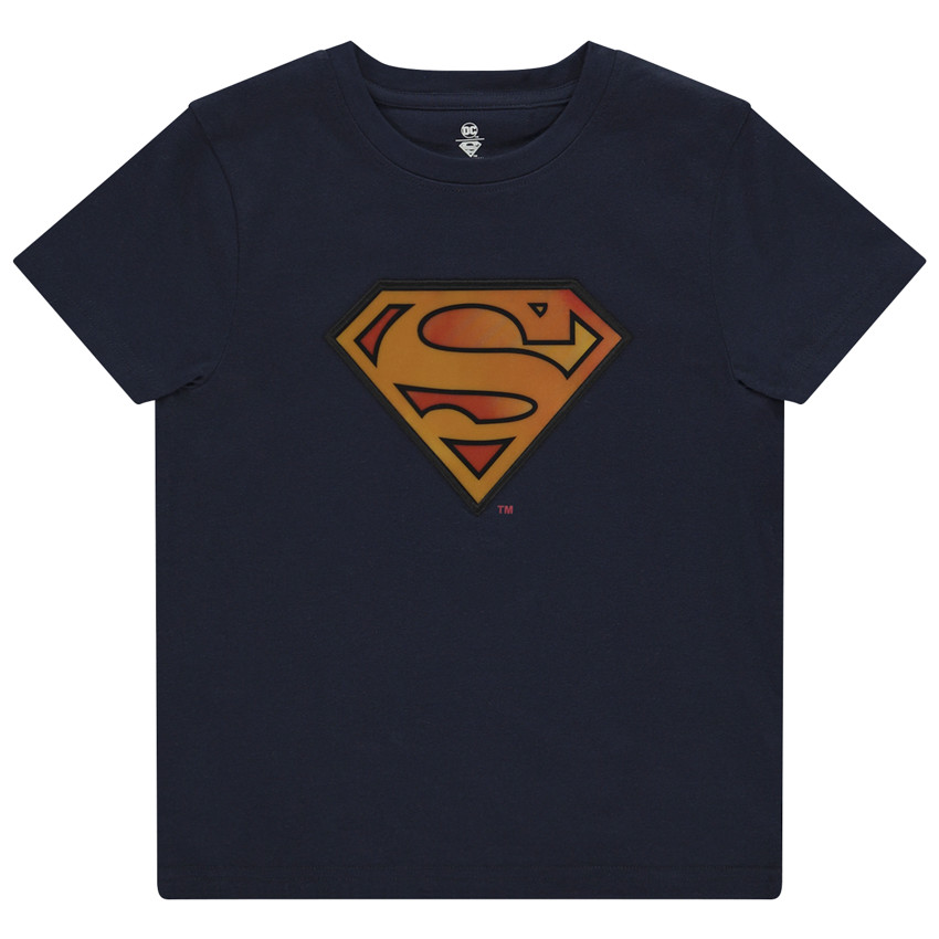 T-shirt manches courtes print lenticulaire Superman Warner pour garçon 