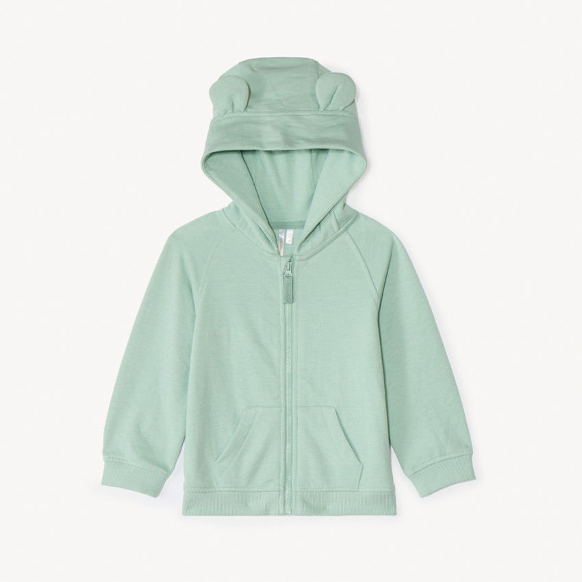 Gilet met capuchon in teddybeer-stijl voor babyjongen 