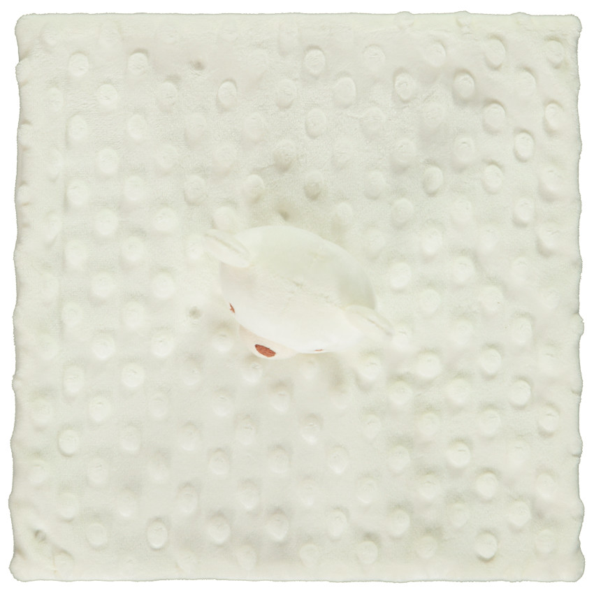 Doudou mouchoir ourson en sherpa minky pour bébé 