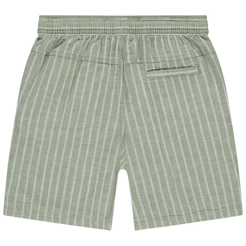 Bermuda met strepen van stof voor jongens 