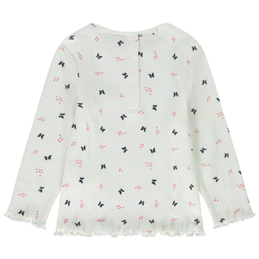 T-shirt manches longues imprimé papillons pour bébé fille 