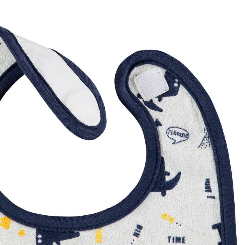 Set van 3 katoenen slabbetjes met dinosaurussen en klittenband 