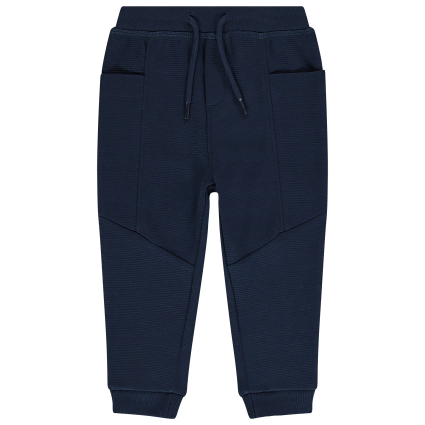 Effen joggingbroek van ottoman molton voor babyjongens 