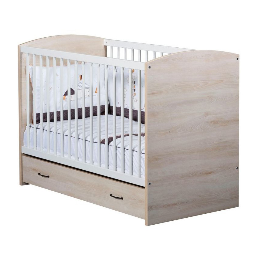 Tiroir pour lit 120 x 60 cm - Vintage hêtre cendré 