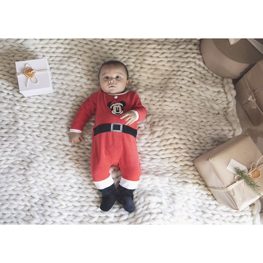 Fluwelen kerstslaappakje met Disney Mickey 