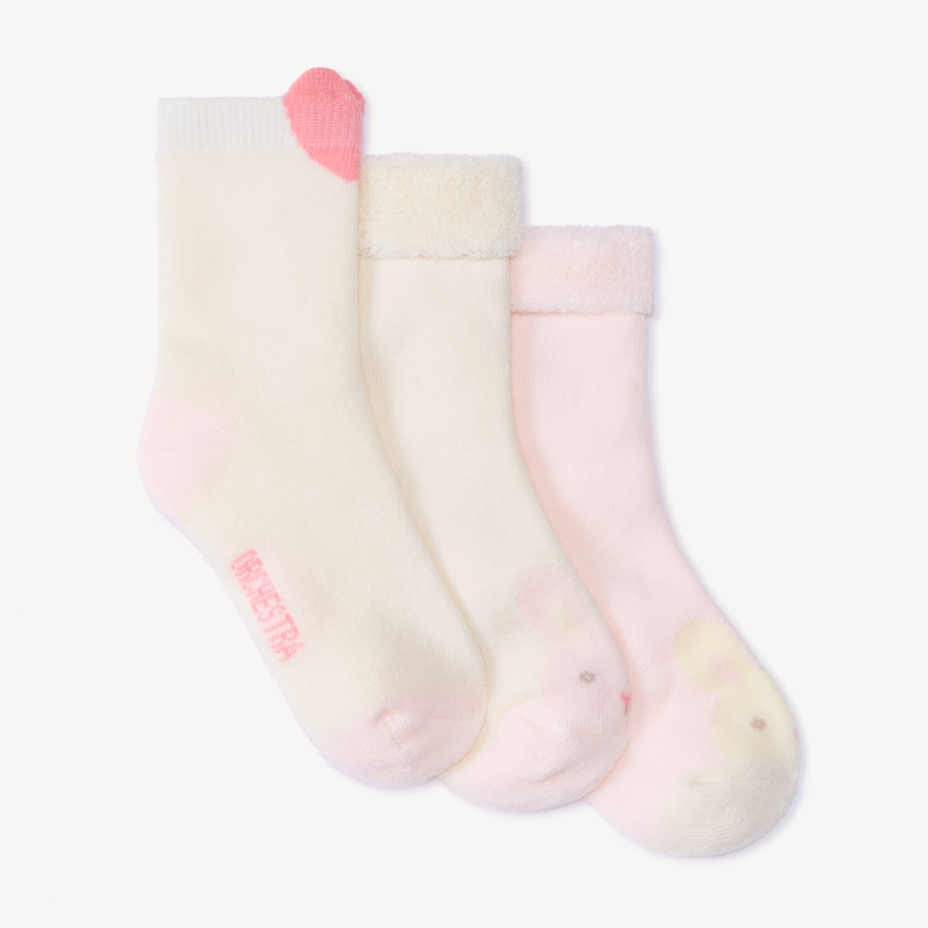 Set van 3 paren van chaussettes met lusjes voor meisjes 