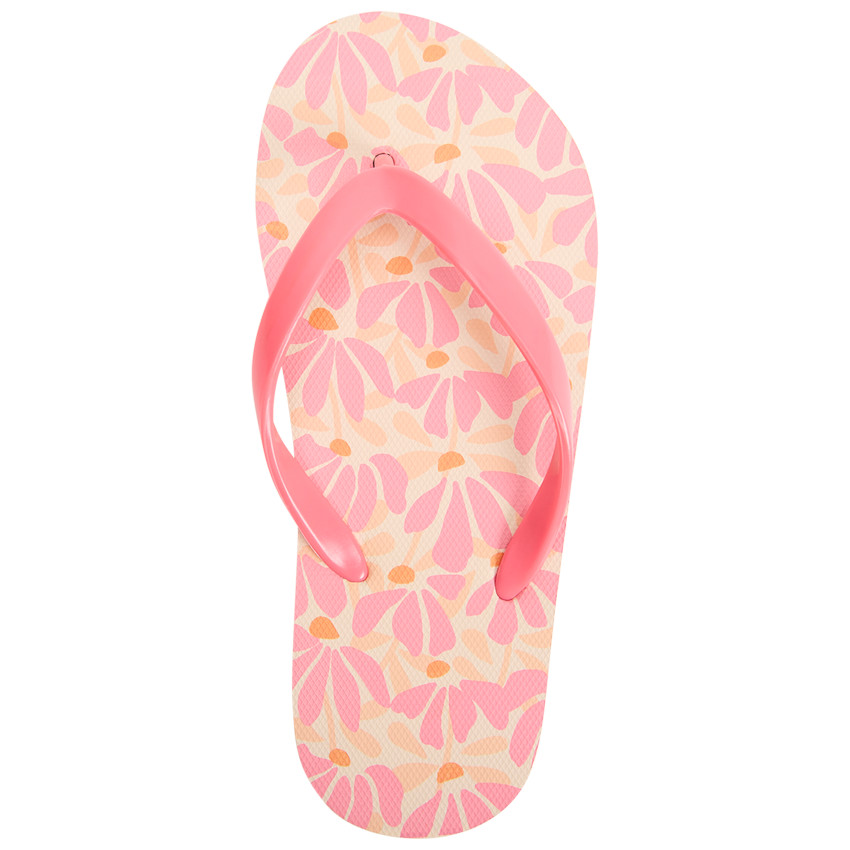 Meisjes slippers met bloemenprint en bandje in de maat 