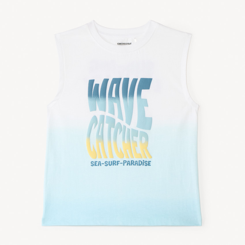 Débardeur en maille print fantaisie en relief garçon 