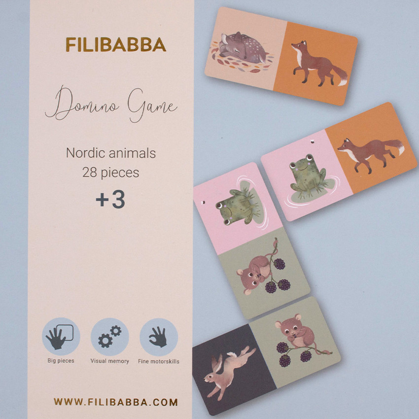 Dominospel 28stuks – Noorse dieren  