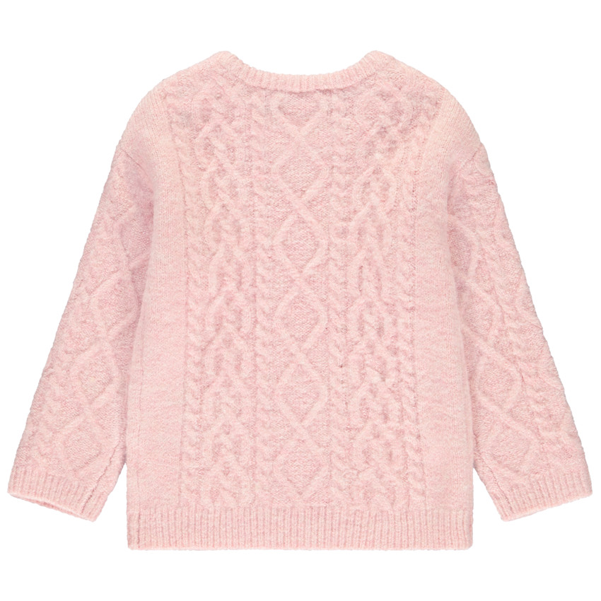Trui met lange mouwen en torsade-effect voor meisjes 