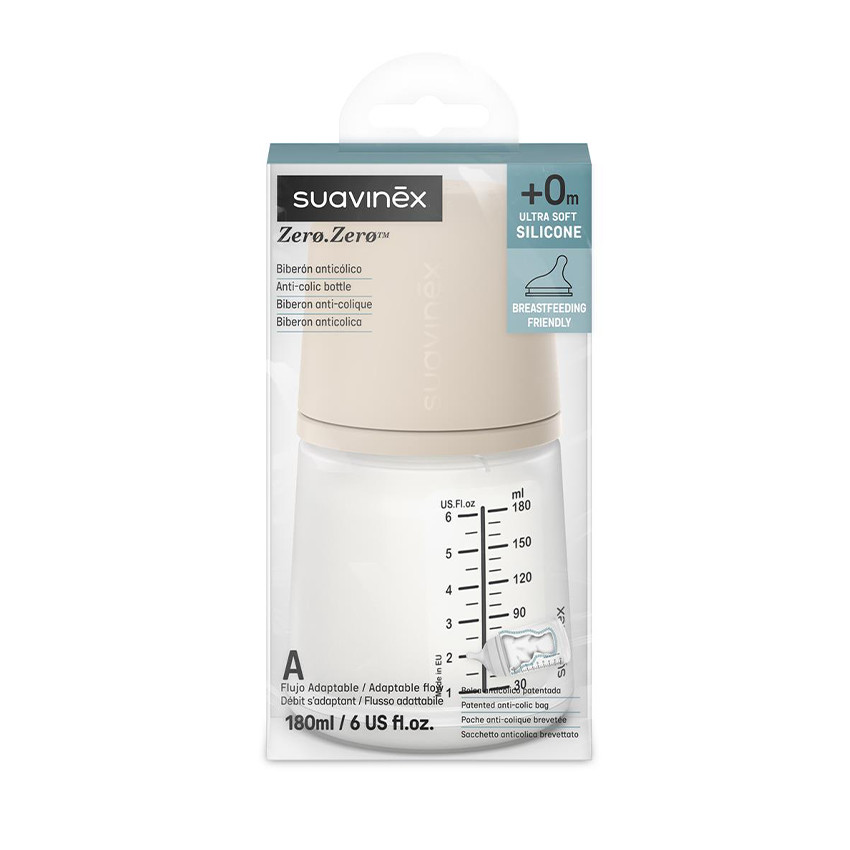 Biberon anti-colique Zero.Zero spécial allaitement 180 ml Light 