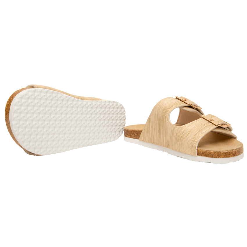 Gouden sandalen met dubbele gespen voor meisjes 