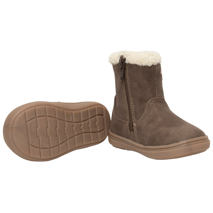 Bottines doublées sherpa motif biche pour bébé fille 