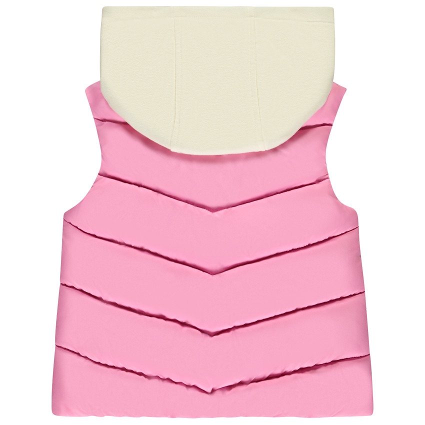 Donsjas zonder mouwen met fleece capuchon voor meisjes 