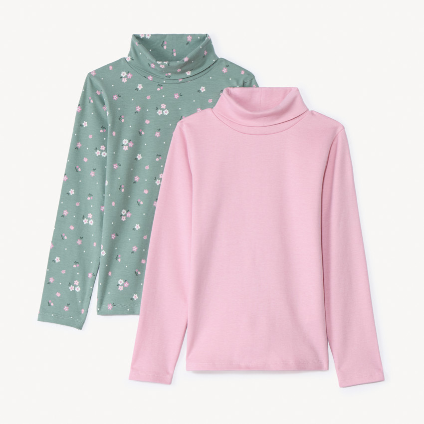 Lot de 2 sous-pulls cols roulés fille 