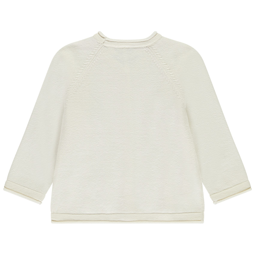 Vest in gebreid ajour voor meisjes 