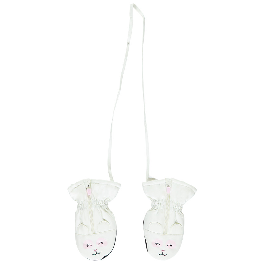 Wanten voor meisjes met muisjes, verbonden en met rits 